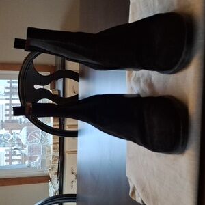 Sezane Pippa Black Suede Ankle Boots Sz 42
